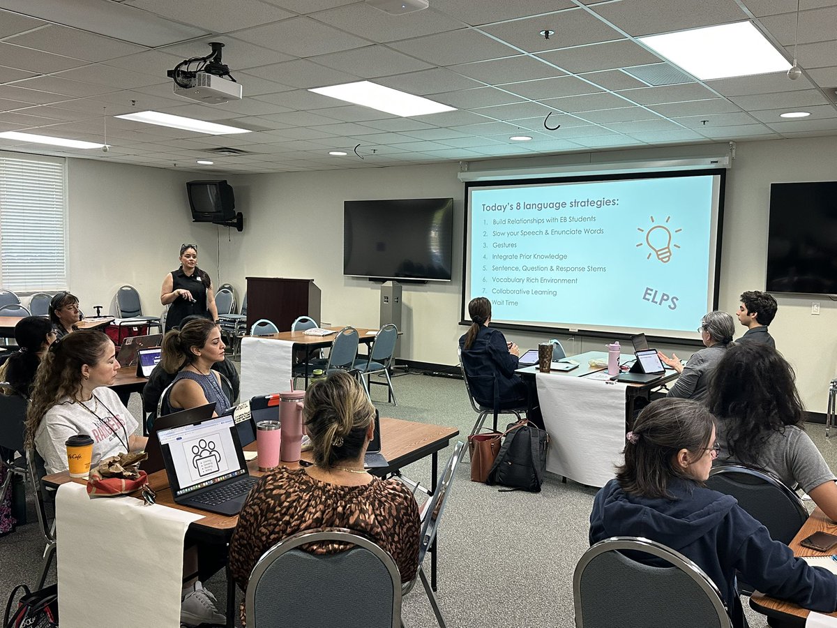 The ESL/BIL Paraprofessionals in @coppellisd are learning how to implement effective language strategies in order to support Emergent Bilingual learners from <a href="/R10Multilingual/">R10 Multilingual Support Services</a> <a href="/CoppellESLBIL/">Dr. Anita de la Isla</a> <a href="/cisdPL/">Coppell ISD Professional Learning</a> #R10Multilingual #CoppellESLBIL