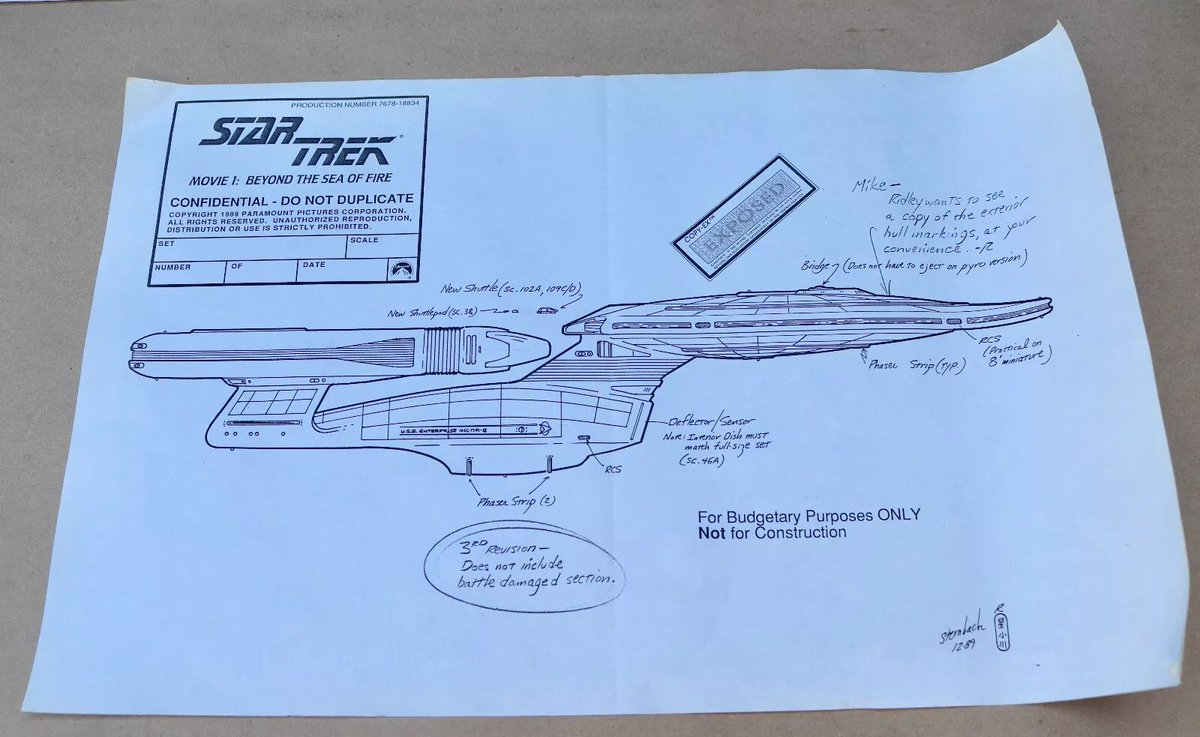 portalrealm's tweet photo. "Star Trek: beyond the sea of fire" - sketches  by Sternbach for fun and not official
Ebay source: https://t.co/0MEOqF8ljw https://t.co/0mci2CRYMI