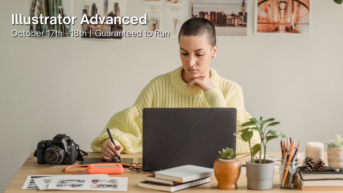 Elevate your design game &amp; attend our Illustrator Advanced course Oct 17th-18th, completely online &amp; live! 🌈🚀

Learn advanced object construction, color transitions &amp; graphic styles, all while practicing real-world techniques with expert instructors.

🔗bit.ly/3XW343a