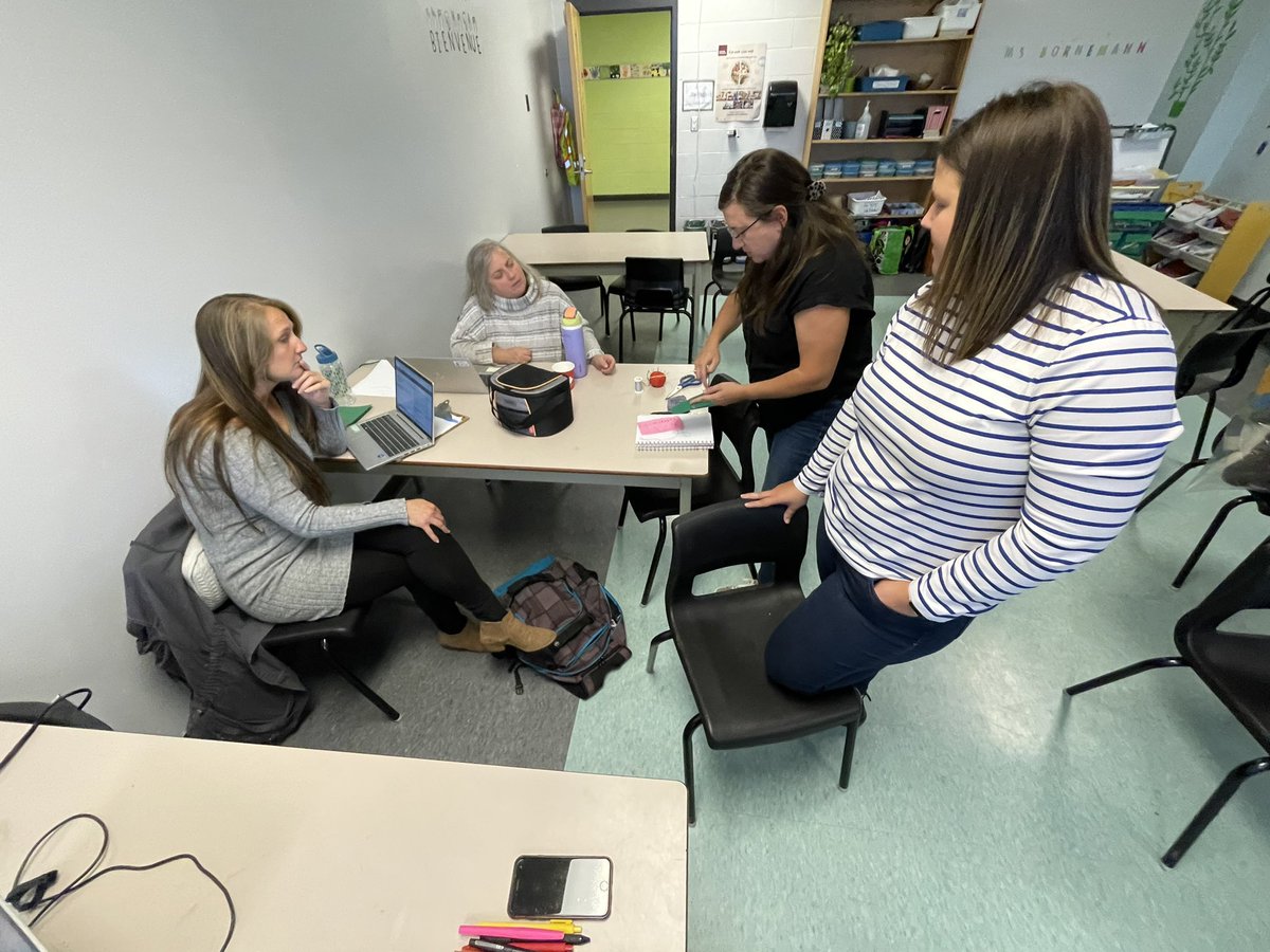 More PD Today- Middle School Family Studies and Tech Ed teachers are practicing skills, learning from the experts and sharing ideas for the day!