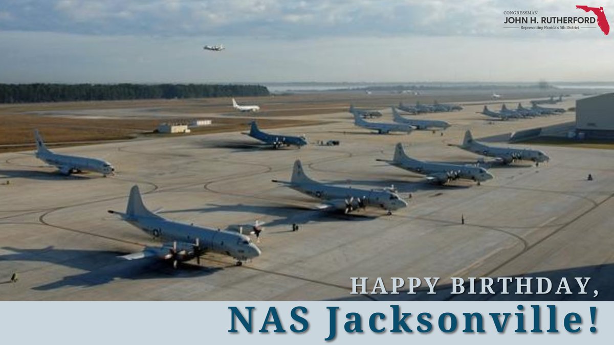 Happy 84th birthday to <a href="/NASJax_/">NAS Jacksonville</a>!

NAS Jax, and the many sailors stationed here, have helped enrich our Jacksonville community for over eight decades as they support the U.S. Navy's fleet, fighter, &amp; family. We're glad to have you here!