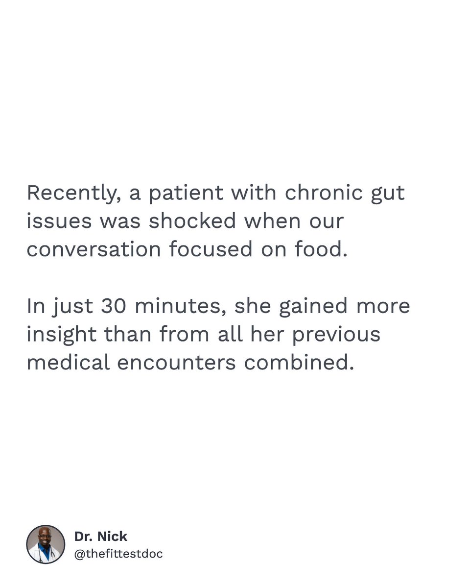 𝐈𝐭'𝐬 𝐭𝐢𝐦𝐞 𝐭𝐨 𝐜𝐡𝐚𝐥𝐥𝐞𝐧𝐠𝐞 𝐭𝐡𝐞 𝐬𝐭𝐚𝐭𝐮𝐬 𝐪𝐮𝐨 𝐢𝐧 𝐡𝐞𝐚𝐥𝐭𝐡𝐜𝐚𝐫𝐞.

As a physician, I'm here to tell you that the disconnect between food and medicine is harming our health.