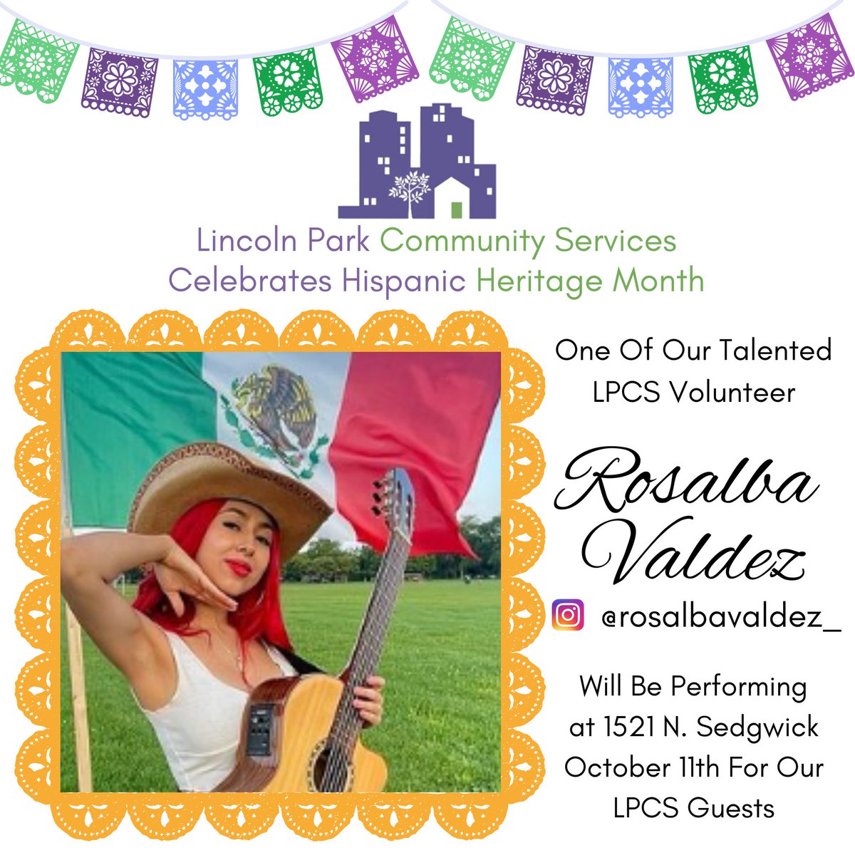 Fun programming tonight to celebrate Hispanic Heritage Month with some of our amazing volunteers! 🎸