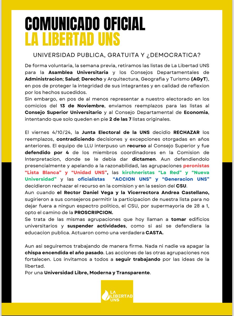 Universitarios LLA UNS tweet media