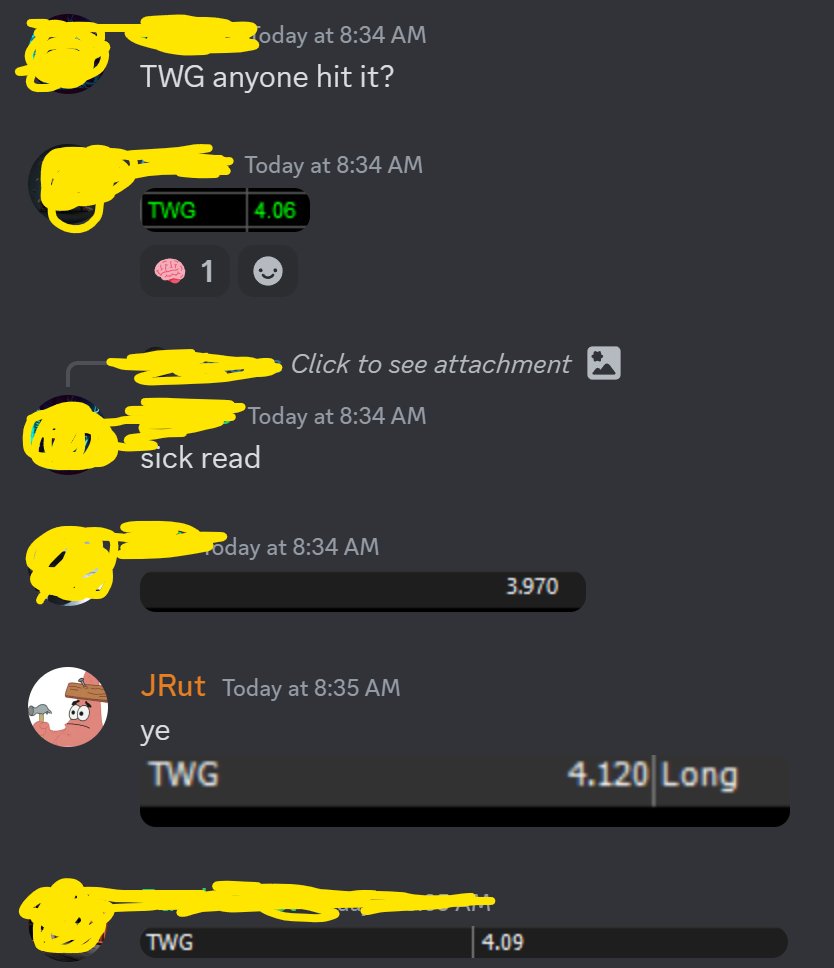 $TWG The discord room with the reads 

CHI-NA

Also caught the post offering long in the premarket, sick day