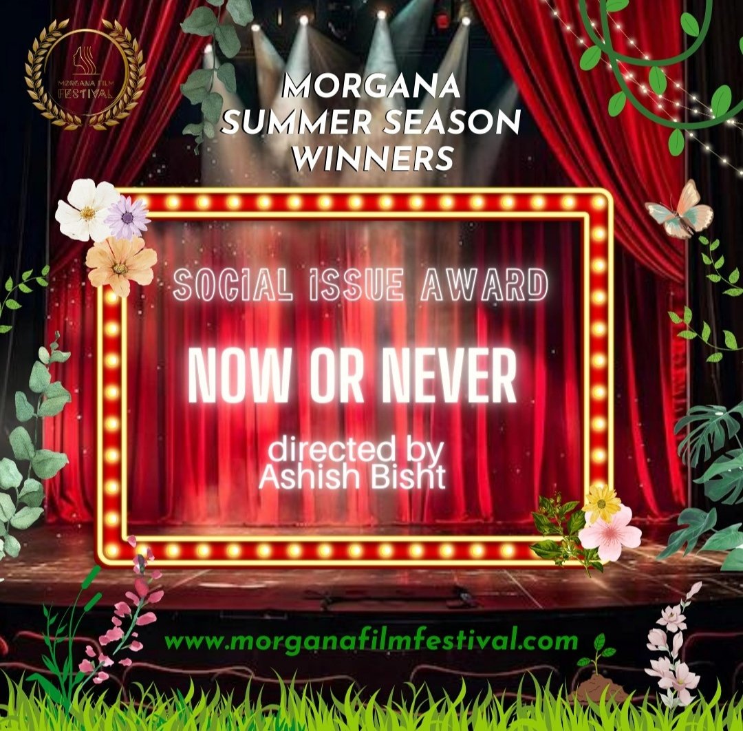 Thank you so much team  @morganafilmfestival .....🙏🙏for awarding "Social Issue Award"  which is Such a Great Honor for my Environmental awareness film "Now-Or-Never"🙌🙌👏👏 ....🏆🎉🏆
#morganafilmfestival  #SocialIssueAward #SaveEnvironment  #saveplanet