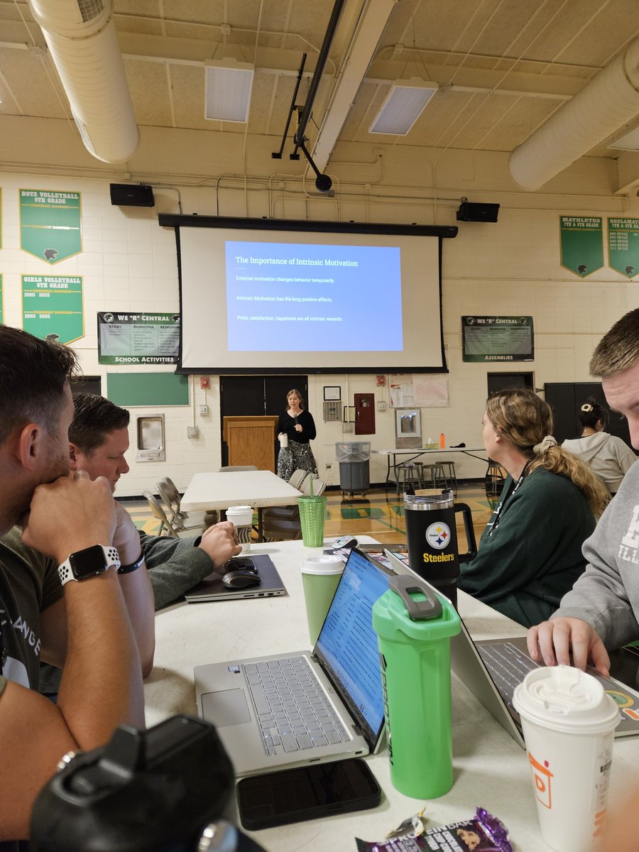 We attended a productive session on trauma informed interventions for the classroom with Dr.  Tammy Bobel. We covered many interventions including promoting intrinsic motivation in students  through autonomy, mastery, and purpose. #BeEvergreen