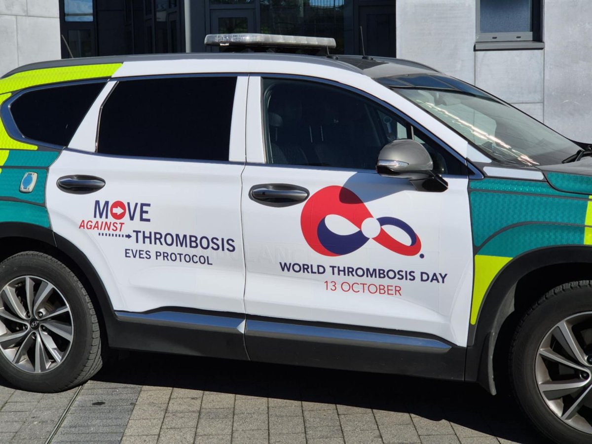 World Thrombosis Day (@thrombosisday) on Twitter photo Check out this awesome First Response Car over at Ireland’s National Ambulance Service, <a href="/ThrombosisIrL/">Thrombosis Ireland</a>! 🚑They decked it out in honor of #WorldThrombosisDay to raise awareness about blood clots! Be sure to send us any pictures of #WTDay24 in your country 🌎️
#2MoreDaysTillWTD Check out this awesome First Response Car over at Ireland’s National Ambulance Service, <a href="/ThrombosisIrL/">Thrombosis Ireland</a>! 🚑They decked it out in honor of #WorldThrombosisDay to raise awareness about blood clots! Be sure to send us any pictures of #WTDay24 in your country 🌎️
#2MoreDaysTillWTD