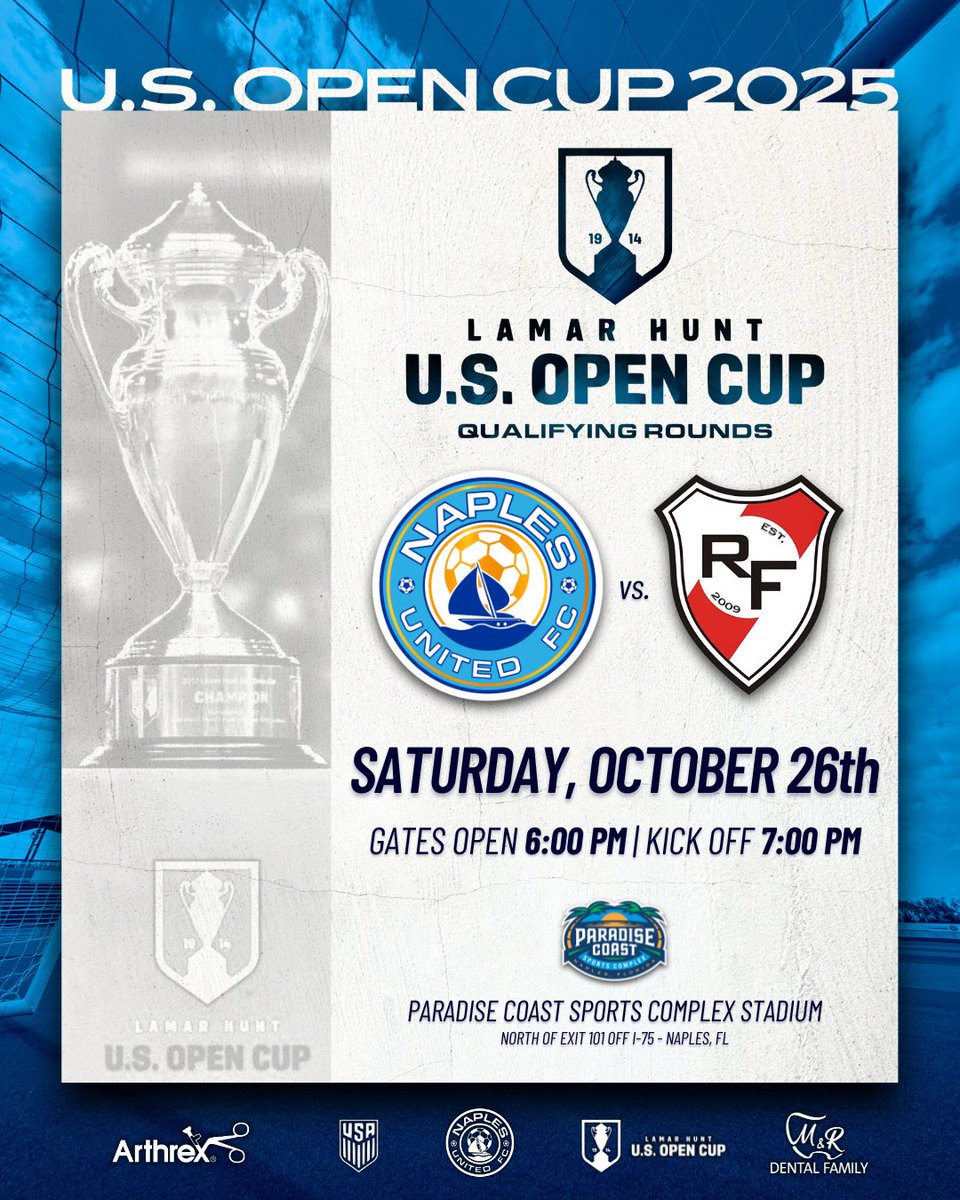 ⭐️ We have the schedule confirmed for Second Qualifying Matchday of 2025 U.S. <a href="/OpenCup/">U.S. Open Cup</a>!🏆
Come support your local team this 𝐎𝐜𝐭𝐨𝐛𝐞𝐫 𝟐𝟔𝐭𝐡 when we face Red Force FC in the most prestigious tournament in the United States!⚽️✨
•
#USOC2025 🏆 #OneTeamOneCity 🩵
