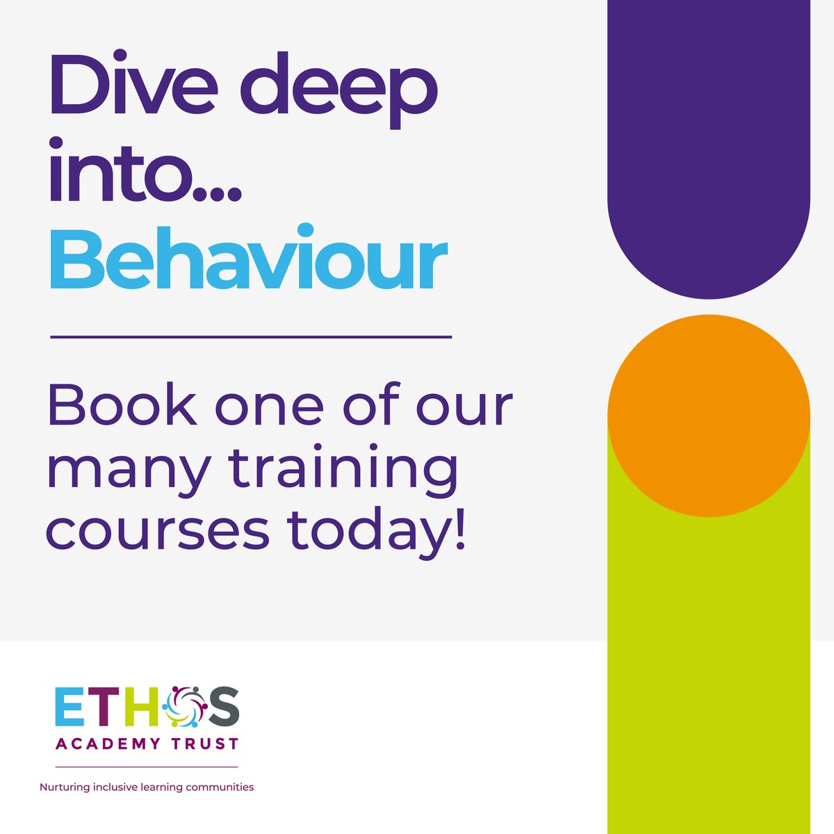Our Behaviour experts offer training that guides you on everything from ‘Trauma-informed practice’ to ‘Improving behaviour through relational practice’.

Prices start at just £150.

Find out more or book your course today by visiting our website:  eat.uk.com/school-improve…