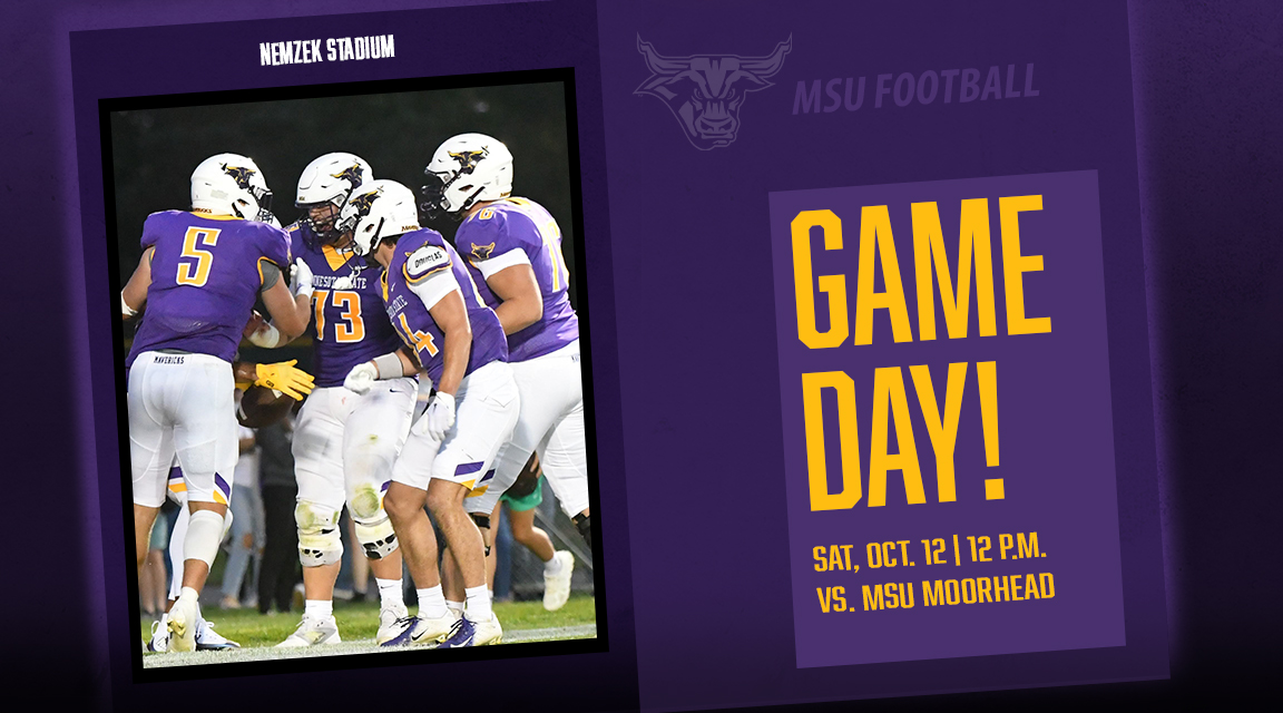 Minnesota State Football (@minnstfootball) on Twitter photo It's Game Day between <a href="/MinnStFootball/">Minnesota State Football</a> and <a href="/msum_football/">MSUM Dragon Football</a>. Kickoff is scheduled for 12 p.m. at Nemzek Stadium. #HornsUp #MavFam
📍Moorhead, Minn.
🏟️Nemzek Stadium
🕰️12 p.m.
📊shorturl.at/DlqVr
💻shorturl.at/LVLqx
📻radiomankato.com/kfsp/ It's Game Day between <a href="/MinnStFootball/">Minnesota State Football</a> and <a href="/msum_football/">MSUM Dragon Football</a>. Kickoff is scheduled for 12 p.m. at Nemzek Stadium. #HornsUp #MavFam
📍Moorhead, Minn.
🏟️Nemzek Stadium
🕰️12 p.m.
📊shorturl.at/DlqVr
💻shorturl.at/LVLqx
📻radiomankato.com/kfsp/