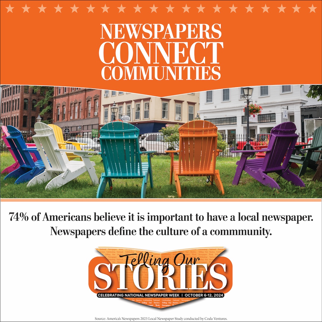 Newspapers connect communities 
#NationalNewspaperWeek

nationalnewspaperweek.com