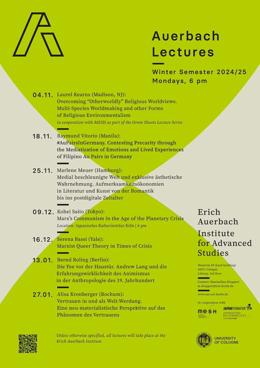 Zum Semesterstart:
Unser Programm für das Wintersemester 2024/25:
Our programme for winter semester 2024/25: