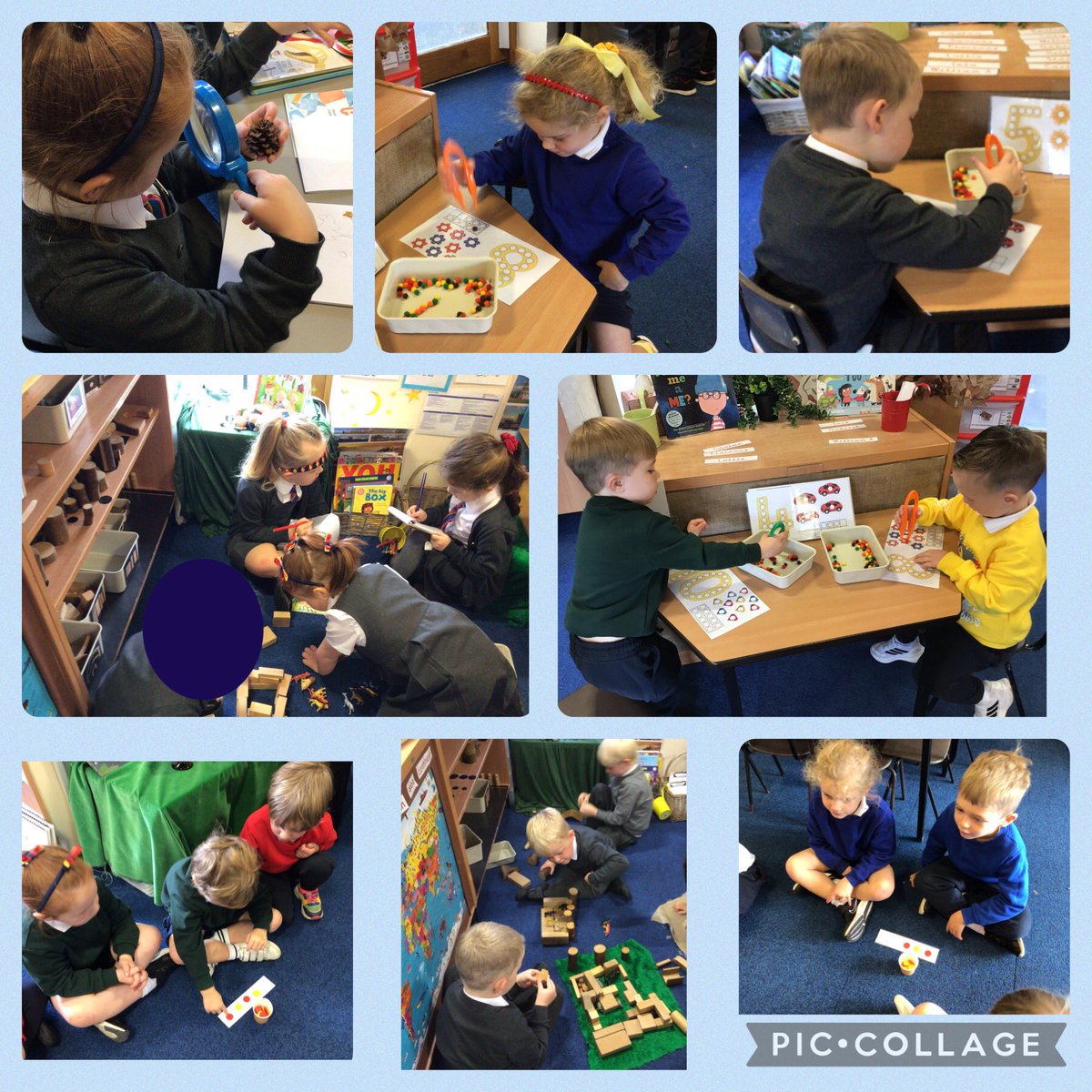 MrsPattersonC's tweet photo. Here are our completed self portraits… you may just recognise someone! 🎨 🖼😉 Also, a snapshot of our week in Reception @Hollymountbury , including #HelloYellow Day in support of #WorldMentalHealthDay 💛 https://t.co/PfBUHU5fp2