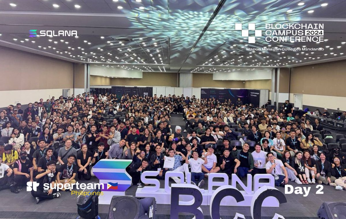SuperteamPHL's tweet photo. That's a wrap! Day 2 of the Solana @Bcampusconf was a blast 🚀

Each and everyone who made this event possible, YOU are all awesome! https://t.co/aU1vovq2kB