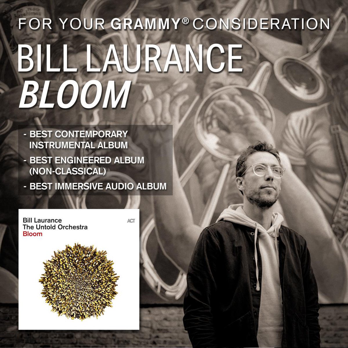 Bill Laurance (@billlaurance) on Twitter photo For your Consideration - āBloomā ft. <a href="/untoldorchestra/">The Untold Orchestra</a>
- Best Contemporary Instrumental Album
- Best Engineered Album (Non-Classical)
- Best immersive Audio Album
Voting ends Oct 15th. Follow the link in the bio to take part in the vote! For your Consideration - āBloomā ft. <a href="/untoldorchestra/">The Untold Orchestra</a>
- Best Contemporary Instrumental Album
- Best Engineered Album (Non-Classical)
- Best immersive Audio Album
Voting ends Oct 15th. Follow the link in the bio to take part in the vote!