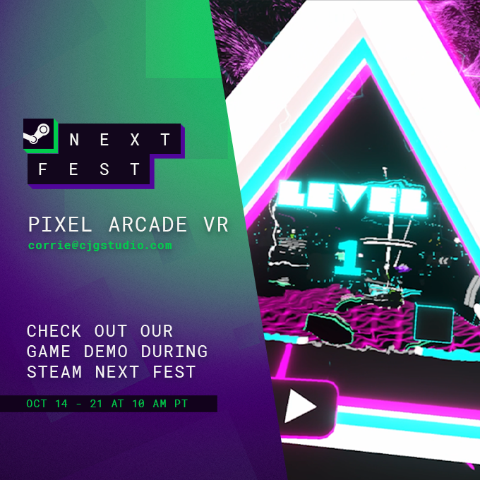 cjgstudio's tweet photo. Demo is LIVE 🥳Visit https://t.co/5TcjLqaB5w to get into the action! Leaderboards are live! #ShowMeWhatYouGot #VRGaming #VR #VirtualReality https://t.co/sRCw5o0i9d