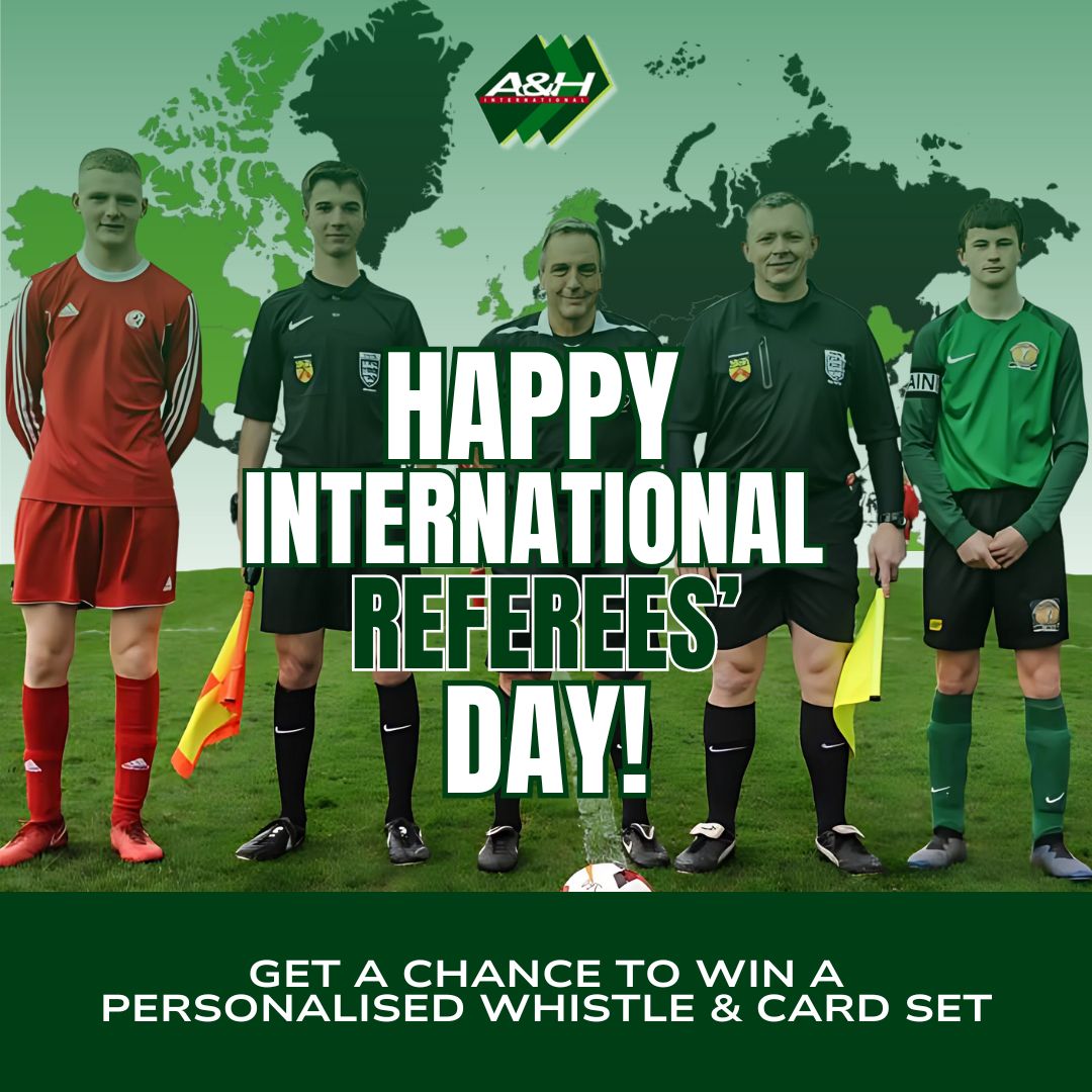 It’s International Referees’ Day and we’re feeling pretty generous here at A&amp;H HQ. 💚

Retweet this post and tag a friend below for your chance to win a personalised Whistle &amp; Card Set. We’ll announce the winners on Sunday evening!
