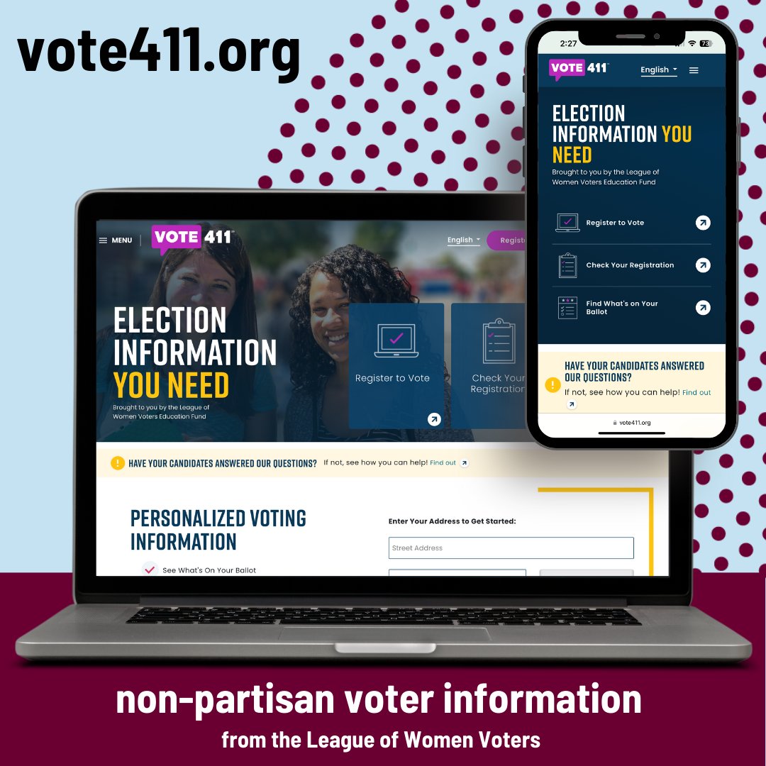 Head to Michigan.gov/vote &amp; find your Ballot Preview! Being an informed voter is key! Check out vote411.org for unbiased candidate info &amp; issue breakdowns, whether it's national, state, or local. Every vote counts, make yours matter! #MichiganVotes #Election2024