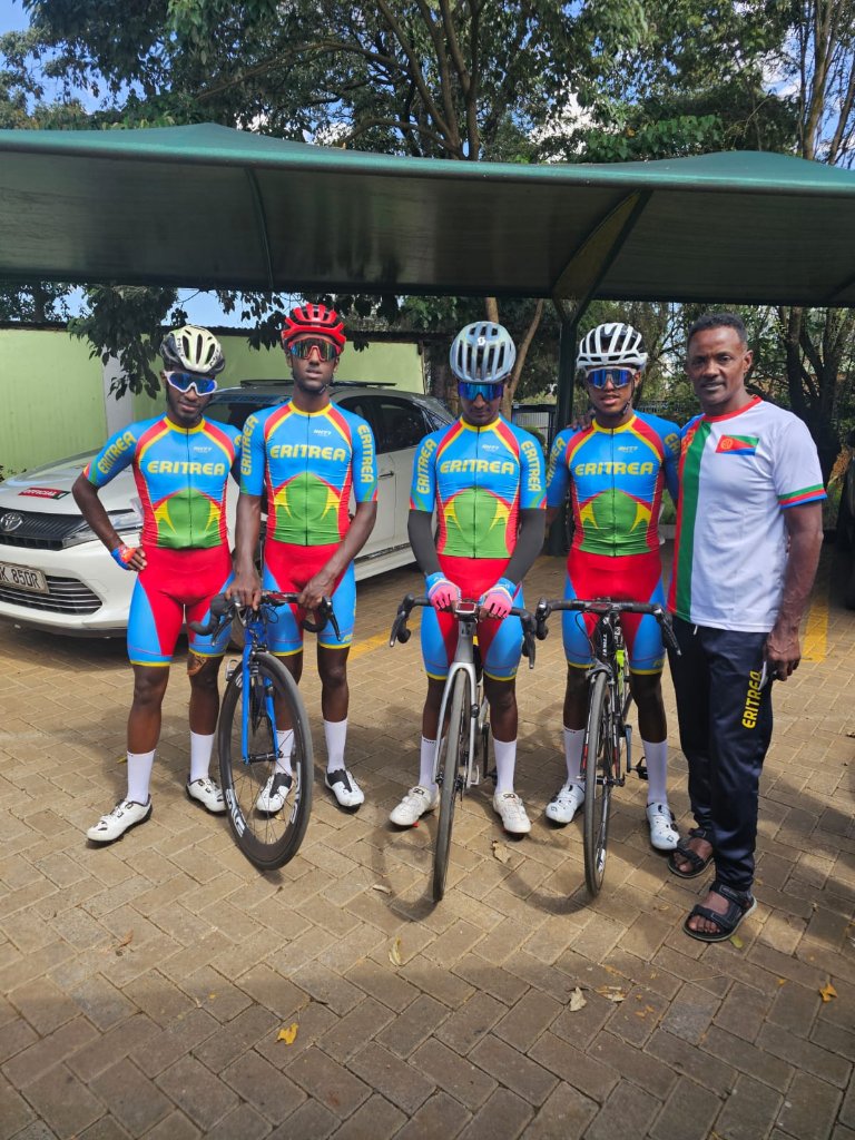 hawelti's tweet photo. #Eritrea: Huge Congratulations: Men Junior (MJ)  Eldoret - Eldoret (100.8 KM), One Day Road Race at the African Continetal Championships totally dominated by Eritrean cyclists this afternoon:
1. Keven Teklemariam - Gold Medal;
2. Nahom Efriem - Silver; 
3. Siem Eyob - Bronze.

*Nardos Tsegay had won Gold, while Eldana Bereket won Bronze at the African CC Women Junior earlier in the day.
* In aggregate, #Eritrea has won 5 Gold, 3 Silver, and 3 Bronze Medals so far.

https://t.co/QgJkvzaIjR