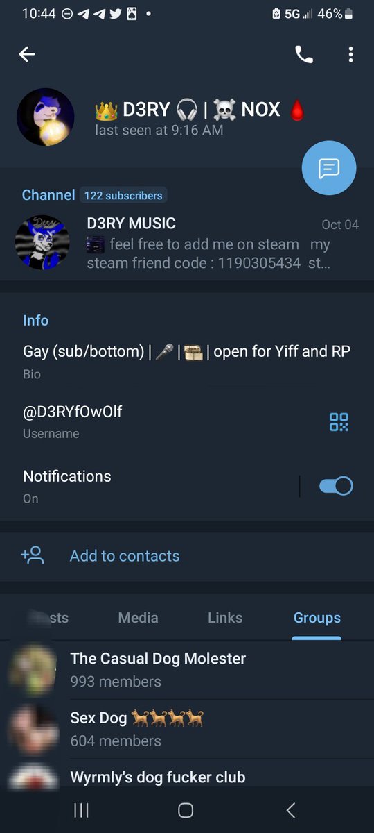 RyanProtogen's tweet image. I have a spy account on telegram and found a zoophile that 140 of you follow on Twitter I don't make call outs very often but @/D3RYSEEQ is a zoophile