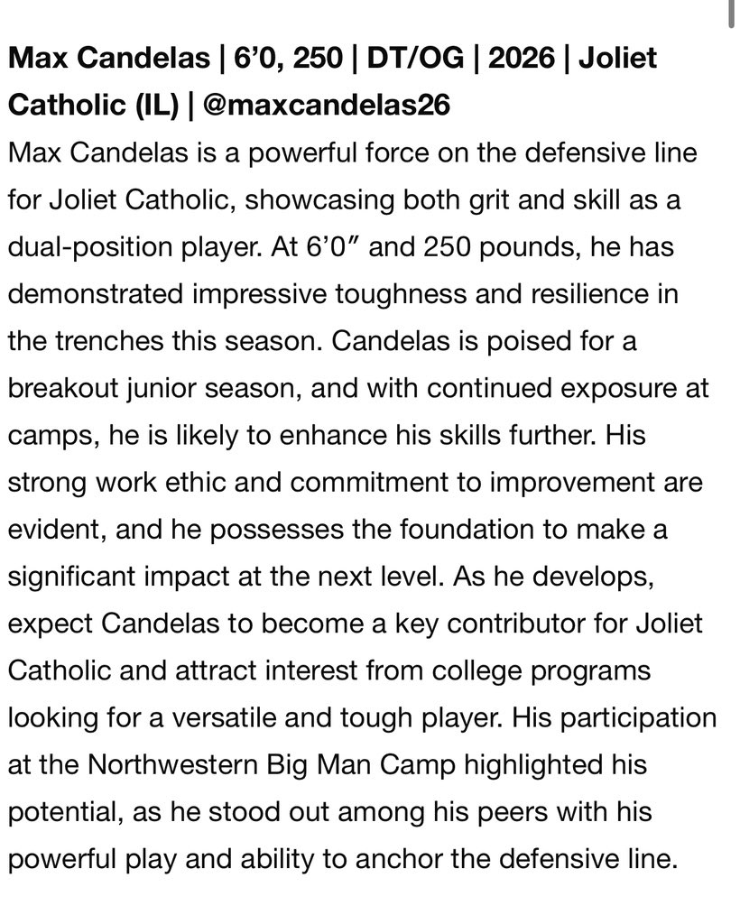 Max Candelas (@maxcandelas26) on Twitter photo thank you <a href="/sixstarfootball/">Six Star Football | PLUS+</a> for the write up! <a href="/rudysgymjoliet/">Rudysgymjoliet</a> <a href="/JcaAthletics/">Joliet Catholic Academy Athletics</a> <a href="/PrepRedzoneIL/">Prep Redzone Illinois</a> thank you <a href="/sixstarfootball/">Six Star Football | PLUS+</a> for the write up! <a href="/rudysgymjoliet/">Rudysgymjoliet</a> <a href="/JcaAthletics/">Joliet Catholic Academy Athletics</a> <a href="/PrepRedzoneIL/">Prep Redzone Illinois</a>