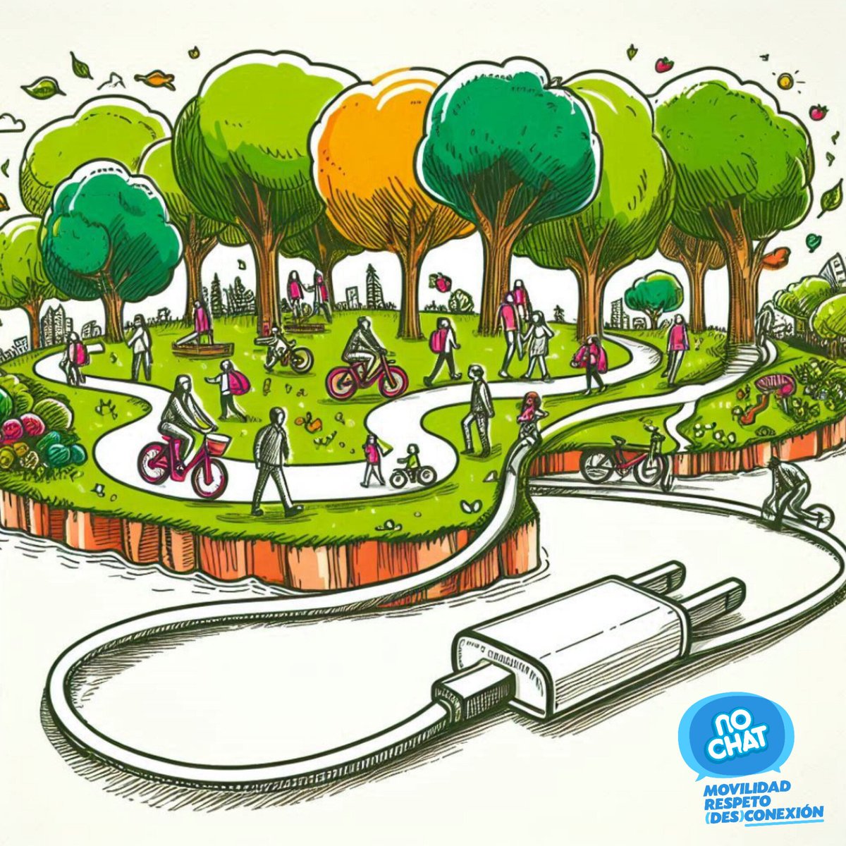 LLEGÓ EL FIN DE SEMANA, apaga la pantalla y recárgate de las cosas que realmente importan. Desde No Chat te deseamos una feliz desconexión 🍃🚴🏼‍♀️🏃🏻🎶