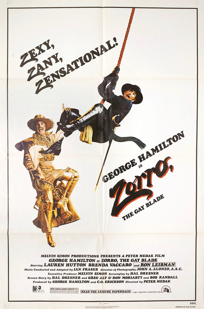 #filmsky
10. Zorro, The Gay Blade