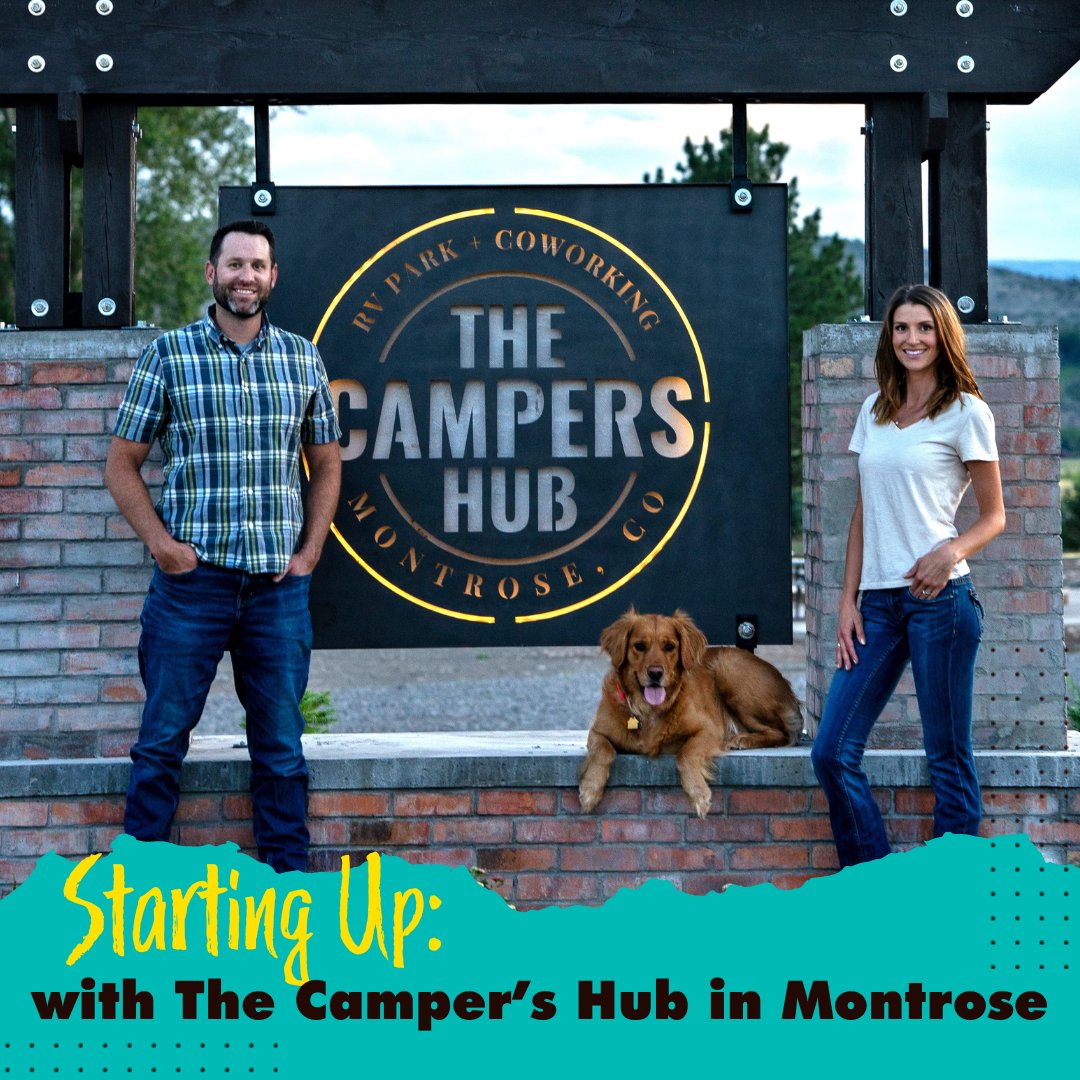 Meet the founders who turned RV life into a thriving business! 🚐  After two years on the road, Taylor &amp; Scott Johnson launched The Camper's Hub in Montrose—a coworking space and RV campground for digital nomads. Learn how they’re driving rural innovation: startupcolorado.org/starting-up-th…