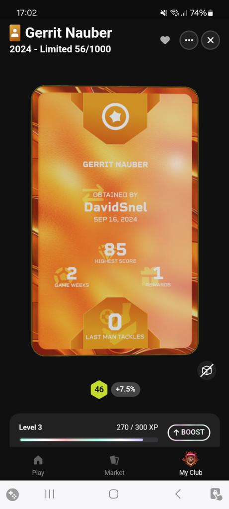 DavidSnel2's tweet image. #sorare #winning #gowed