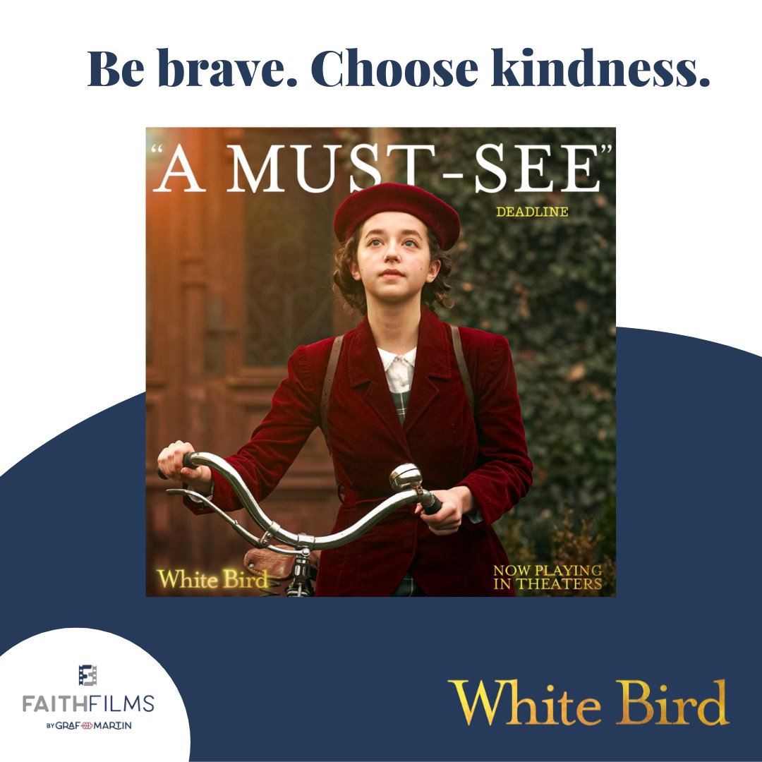 We're thrilled with #WhiteBirdMovie's box office success in Canada! Don't miss this inspiring story about bravery and kindness, now in theaters. Check faithfilms.ca for listings.