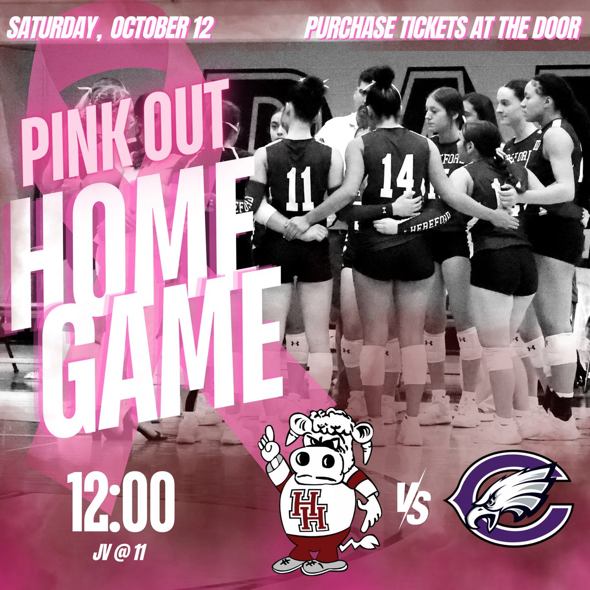 Herd Fans - show up and show out TOMORROW for our home district matchup vs. Canyon!!! Be loud and wear pink! GO HERD!