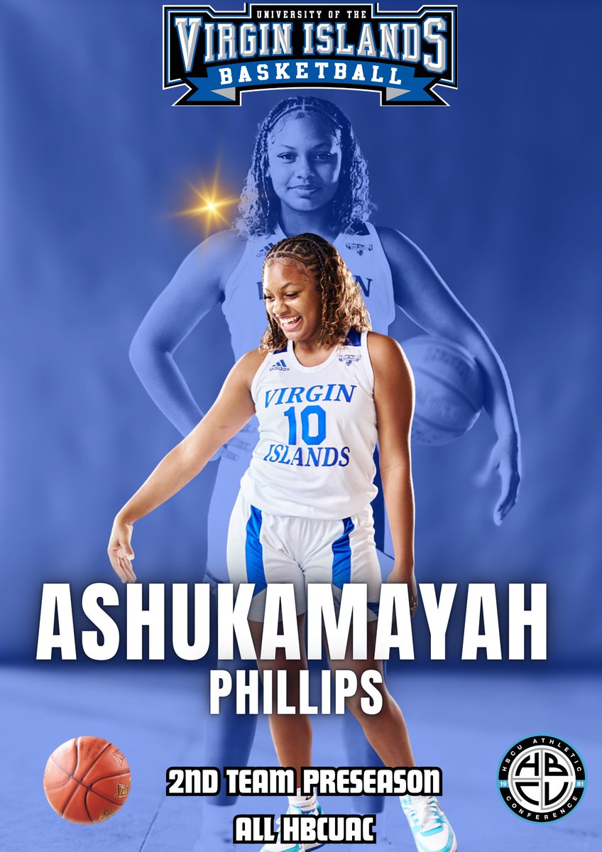 University of the Virgin Islands (UVI) women's basketball student-athlete Ashukamayah Phillips was voted to the All-Historically Black College and University Athletic Conference (HBCUAC) Preseason Second Team. 
 
Read more here:
uviathletics.com/.../releases/2…