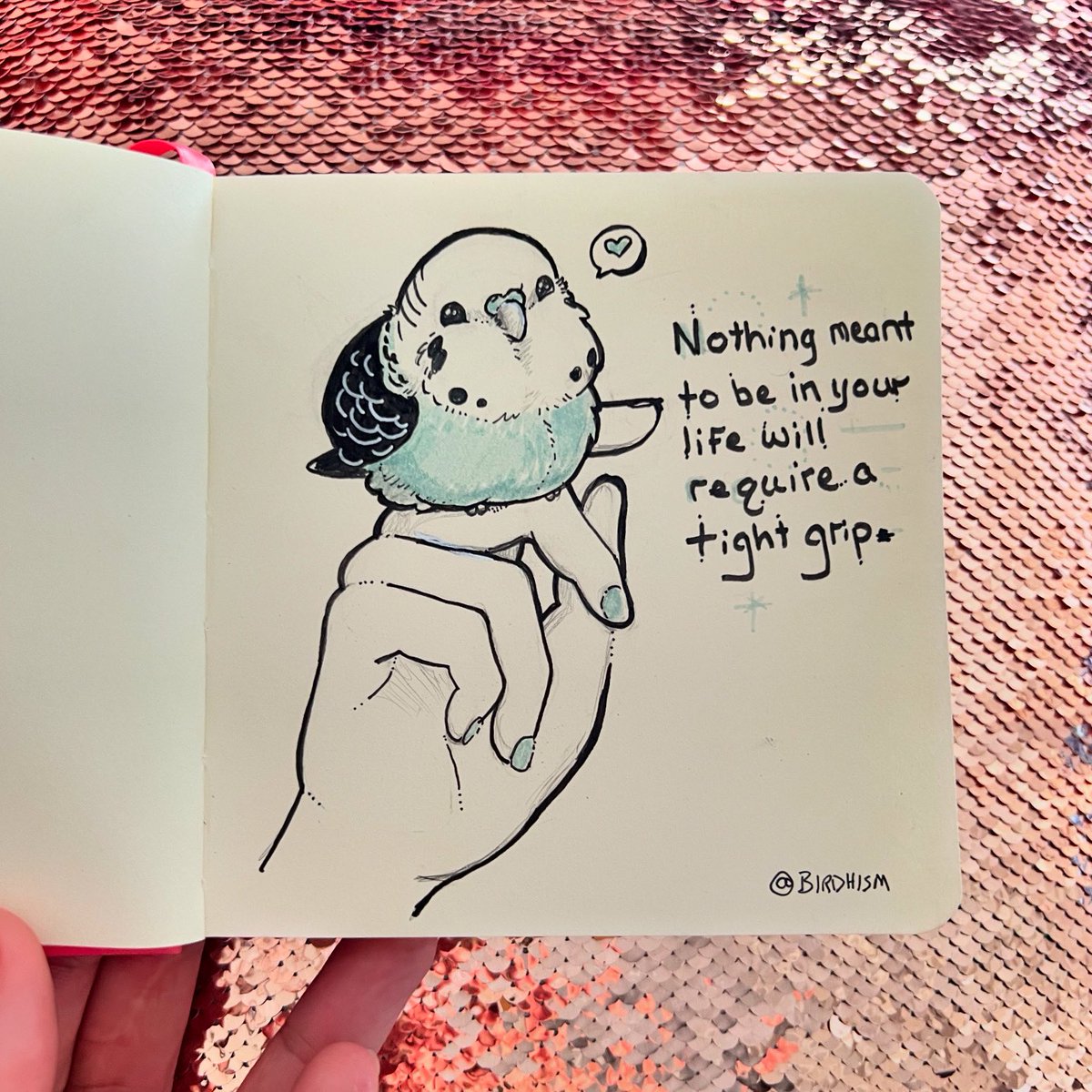 He’s not fat. He’s just a little budgie.