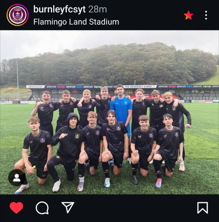 Great to see two of our former players doing well for @BurnleyFC_SYT with Jared playing the first half and keeping a clean sheet, and Ryan coming off the bench for a goal and an assist in a 2-1 win away to Scarborough in the National Football Youth League Cup. Well done lads 👏