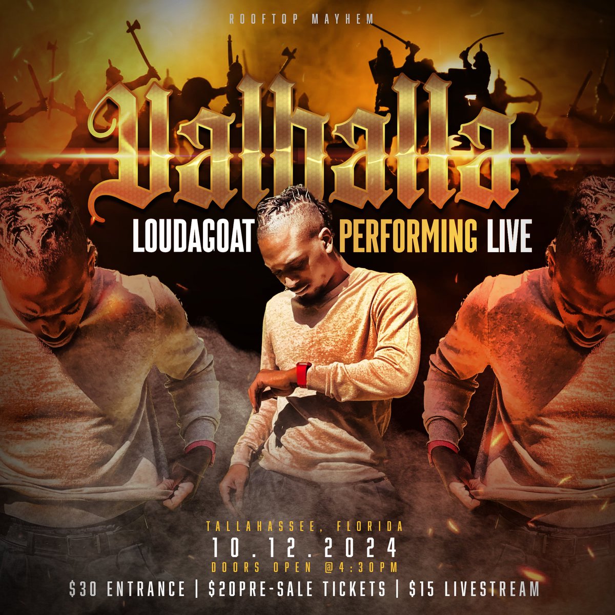 RTmayhem's tweet image. GOING DOWN TOMORROW 😈 ALL HELL BREAKS LOOSE 🗣️

“VALHALLA ⚔️”  

entrance is $30 ✅
livestream 🎥 is $15 🙂‍↔️

don’t miss out on this movie 🍿‼️

#WARINTHENORTH
#PICKASIDE