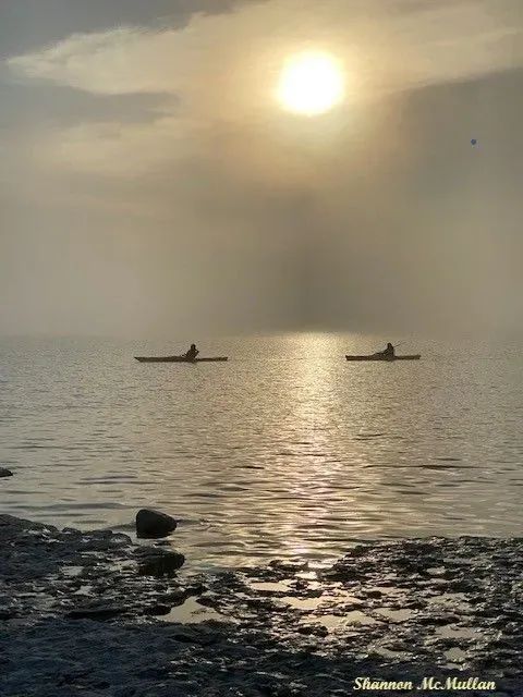 Sultry and surreal and #nofilter. After a long hot day on Manitoulin Island, evening mists rolled in just before sunset at Providence Bay. buff.ly/4e0myKY  #manitoulinmagic #kayaking #sunset #travel #DiscoverON