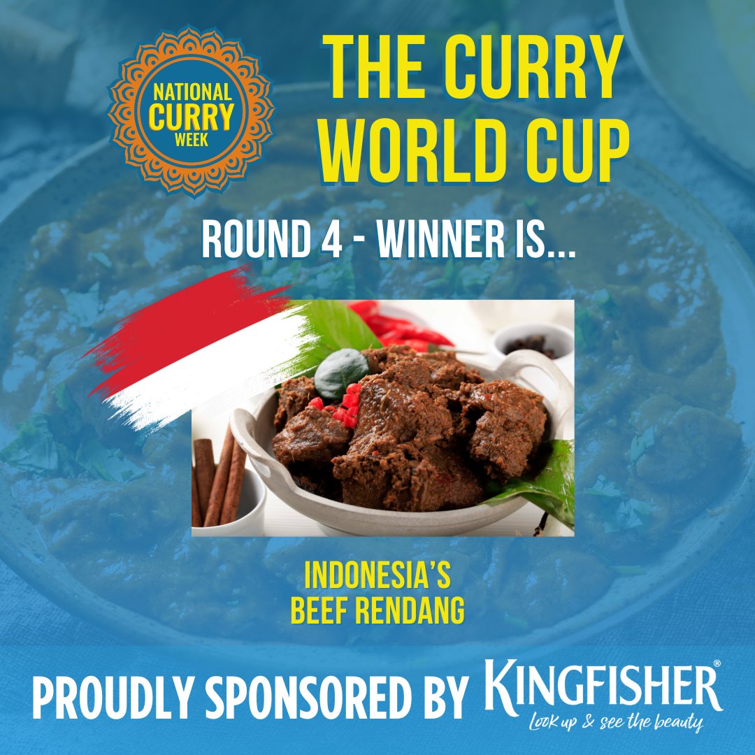 🏆🍛 Round 4 Winner: Indonesia’s Beef Rendang! 🍛🏆

The votes are in, and Indonesia’s Beef Rendang has emerged victorious in Round 4 of the Curry World Cup! 🙌🔥 A big thank you to everyone who voted and helped this rich, flavourful dish advance to the next stage! 🎉