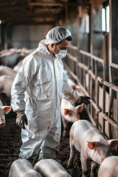 HadlTaylor's tweet photo. Have you seen these funny looking outfits in the barn before? 

In the agriculture industry, we try our best to keep barns clean and to keep our animals healthy 🩺. To reduce the risk of spreading disease, we clean shoes, wear clothes, specific for the barn 🧽🫧. 
#CAO24 #Ag https://t.co/9vHbruCAiR