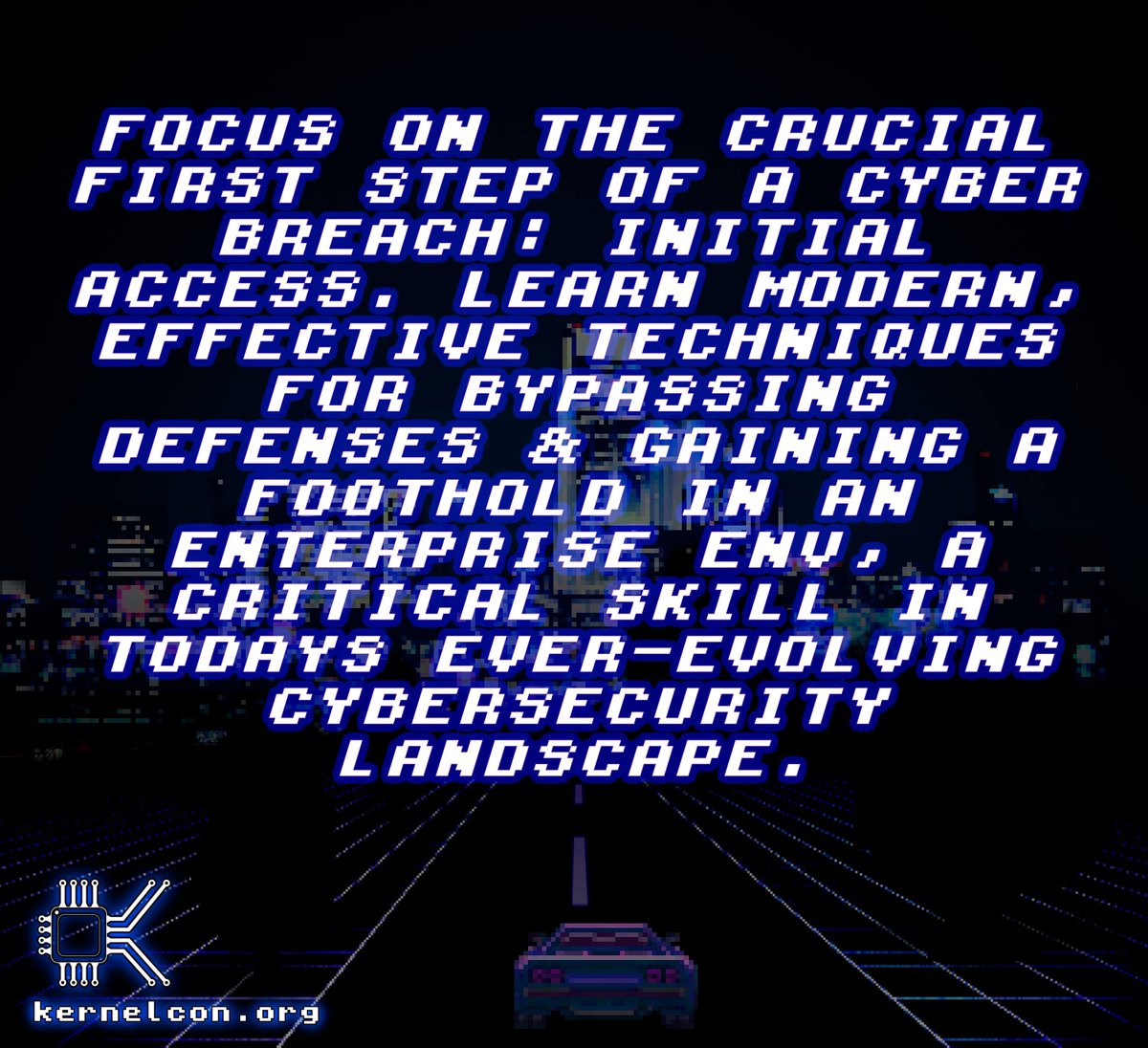 _kernelcon_'s tweet photo. Get that first lap in the race: Master the art of initial access and leave security in the rearview mirror w/ @Wh1t3Rh1n0

RedTeam Initial Access 
https://t.co/hOKtPhgHBZ April 1 -2, 2025 https://t.co/JnCs4uGzGr