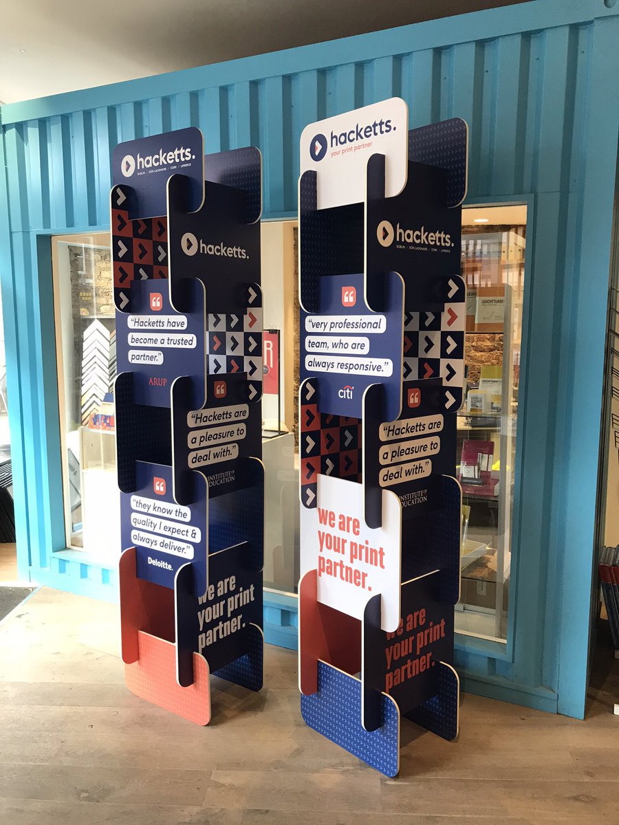 DesignHacketts's tweet image. Check out these branded display towers they are lightweight, assembled in minutes and grab attention, perfect to brighten up your conference stand/expo area #design #ireland #business #branding #print