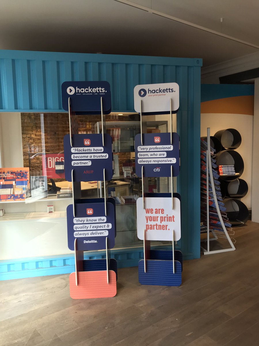 DesignHacketts's tweet image. Check out these branded display towers they are lightweight, assembled in minutes and grab attention, perfect to brighten up your conference stand/expo area #design #ireland #business #branding #print