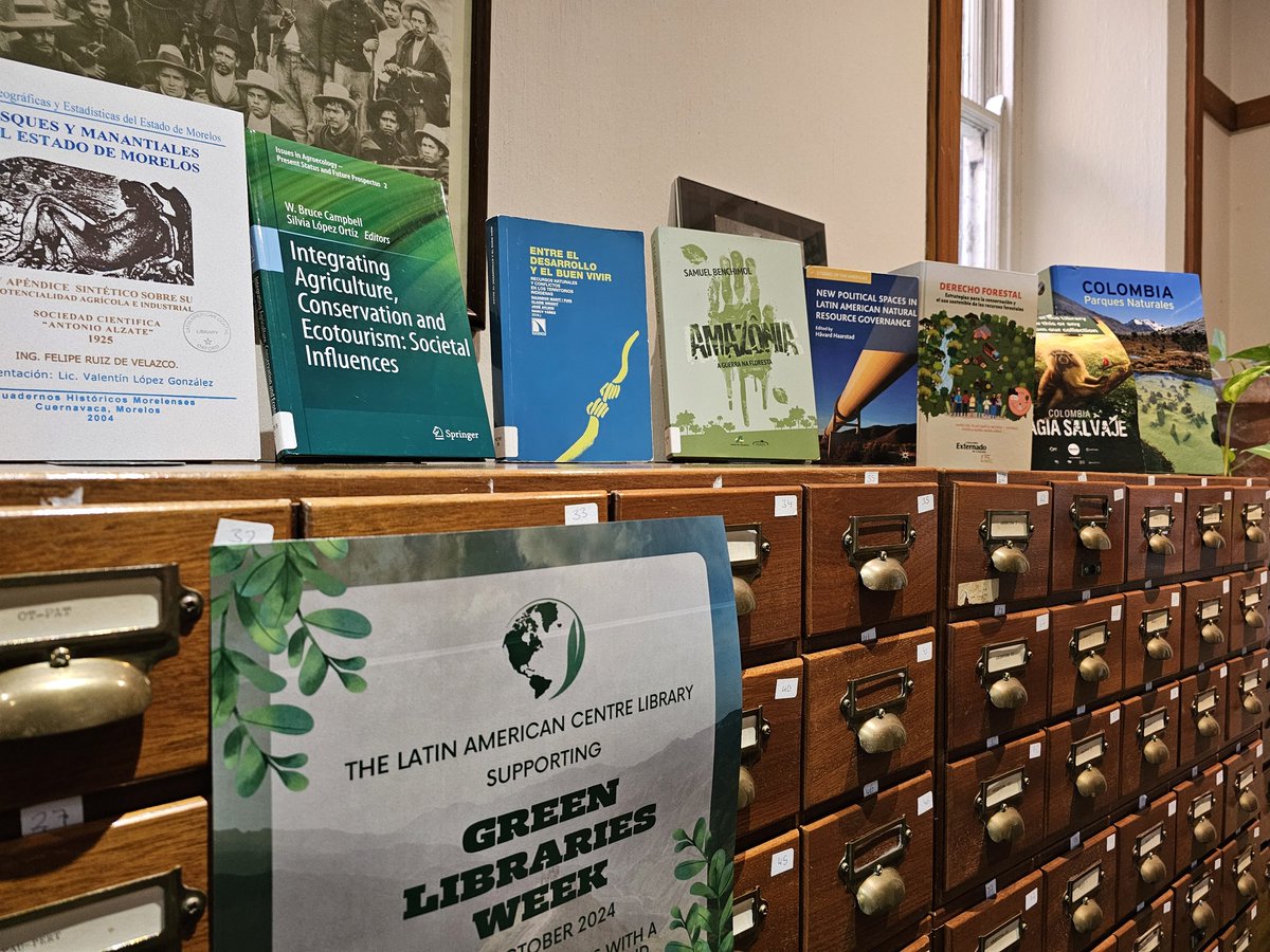 frank egerton (@frankdegerton) on Twitter photo Book display at <a href="/LacLibrary/">Bodleian LAC Library</a>, Oxford, exploring the range and complexity of green issues in Latin America! #GreenLibrariesWeek <a href="/librariesweek/">Libraries Week</a> <a href="/LACOxford/">LAC Oxford</a> <a href="/bodleianlibs/">Bodleian Libraries</a> Book display at <a href="/LacLibrary/">Bodleian LAC Library</a>, Oxford, exploring the range and complexity of green issues in Latin America! #GreenLibrariesWeek <a href="/librariesweek/">Libraries Week</a> <a href="/LACOxford/">LAC Oxford</a> <a href="/bodleianlibs/">Bodleian Libraries</a>