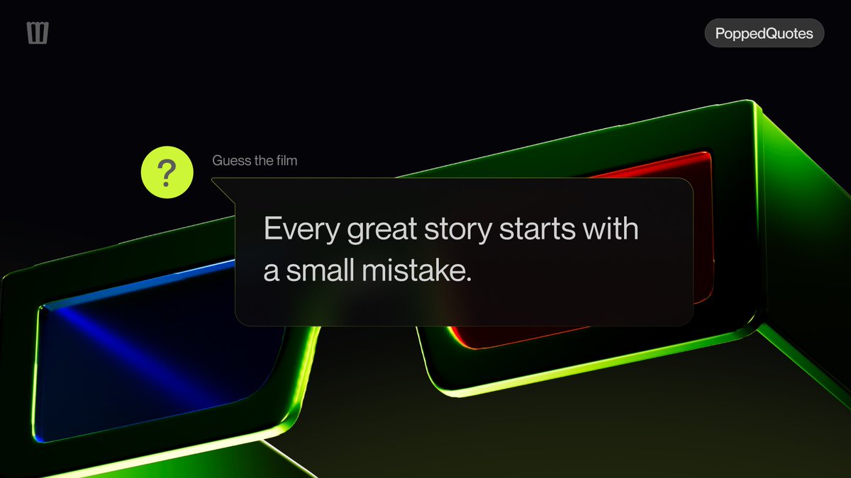 Friday night is a good time for a movie! 

😎 Guess the movie by the quote and get a deposit for the POPCORN Game 

The first 3 correct answers will receive a prize 

#PoppedQuotes