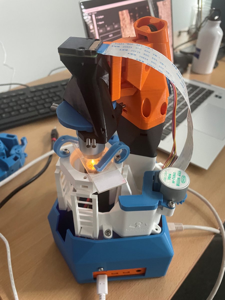 MPEG_Edinburgh's tweet image. A huge thanks to @rooksoup @UofGPhysAstro for visiting the lab today to tell us more about @OpenFlexure  openflexure.org
What a remarkable open-source, 3D-printed microscope 🔬!!!
An ideal visit for #FossilFriday to try it out on some 407 million year old Rhynie chert!