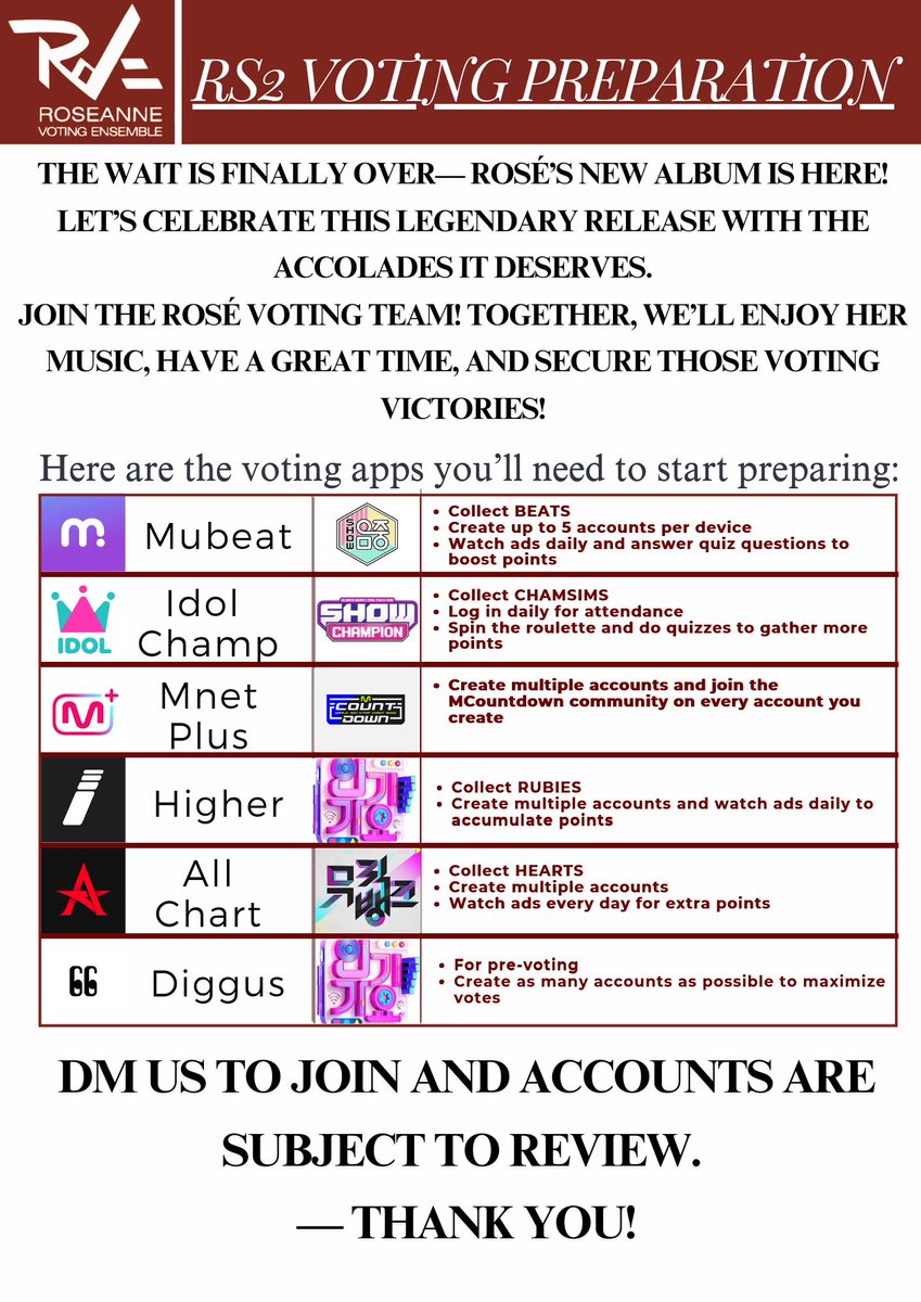 📢 Please join the Rosé Voting Team.

ROSIE COMING SOON
#ROSIEBYROSÉ #ROSÉ