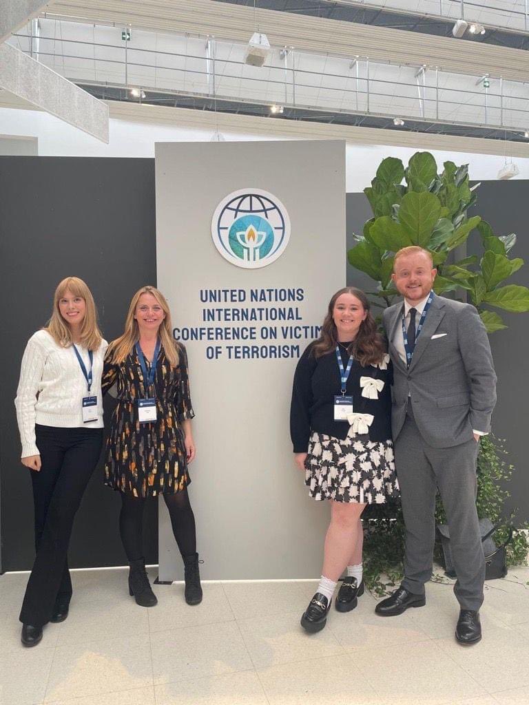 We were invited to the United Nations International Conference on Victims of Terrorism this week in Bilbao. We spoke about our #BeeTheDifference project, raising awareness of the impact of terror on young people. 🐝