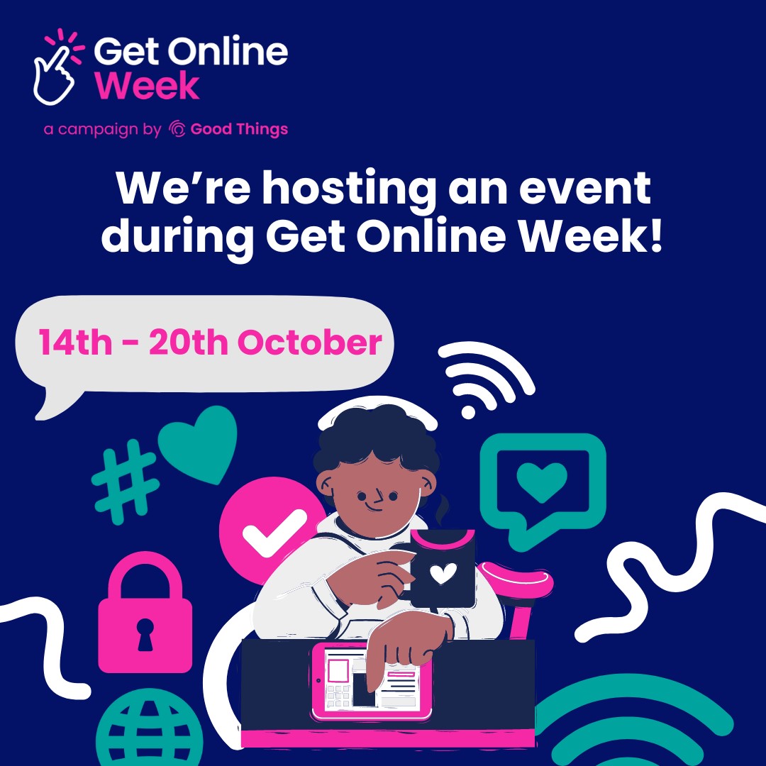 Supporting digital inclusion with Get Online Week (14-20 Oct) 💻

Know someone offline due to confidence, interest, or resources? Hertfordshire Libraries can help! 🖱

Join our events: Techy Teas, Digital Roadshows, CV Workshops, and coding for kids. 👩‍💻

 orlo.uk/68nIX