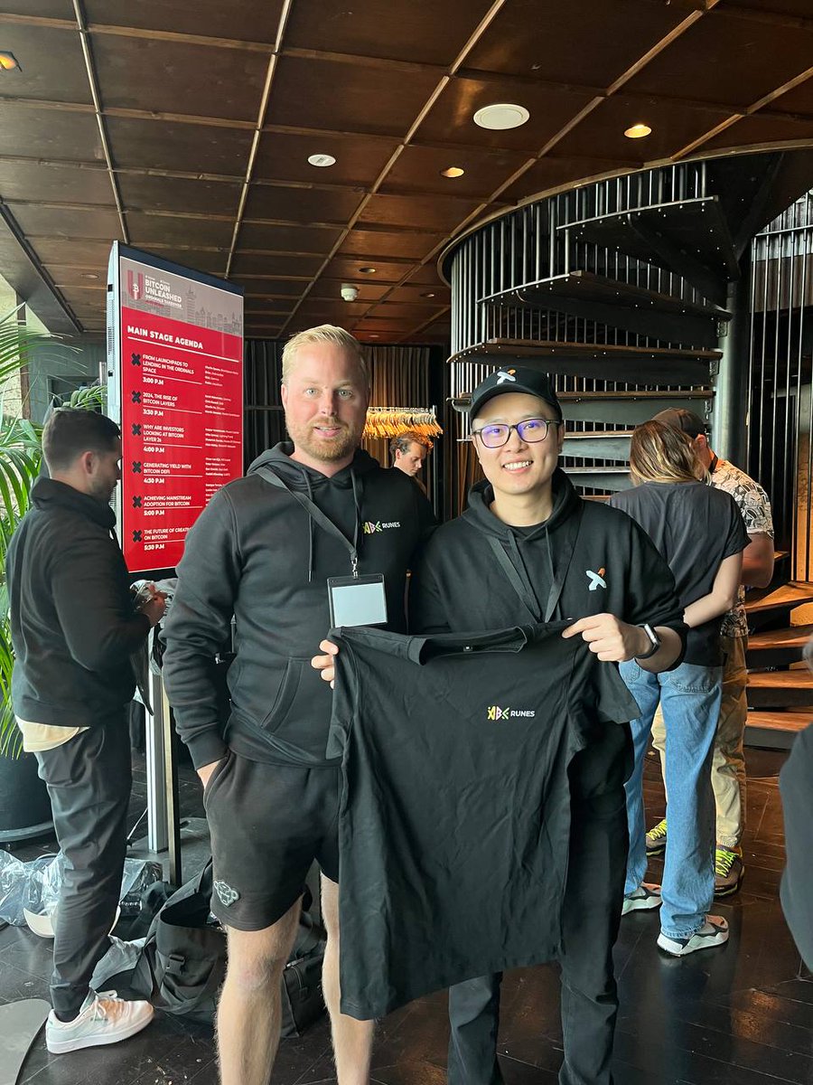 ABC Runes (@abcrunes) on Twitter photo GM from <a href="/ordevents/">Inscribing Vegas | May 27 ๐ฐ</a> Bitcoin Unleashed Amsterdam!
Amazing to meet <a href="/XverseApp/">Xverse - Bitcoin Wallet for everyone</a> founder <a href="/YukanL/">kenliao.btc๐ด</a> Ken Liao. We are huge fans of the Xverse App!
Please enjoy your @abcrunes t-shirt ๐
<a href="/ABCOrdinals/">ABC</a> <a href="/ABCV3NTURES/">ABC Ventures</a> GM from <a href="/ordevents/">Inscribing Vegas | May 27 ๐ฐ</a> Bitcoin Unleashed Amsterdam!
Amazing to meet <a href="/XverseApp/">Xverse - Bitcoin Wallet for everyone</a> founder <a href="/YukanL/">kenliao.btc๐ด</a> Ken Liao. We are huge fans of the Xverse App!
Please enjoy your @abcrunes t-shirt ๐
<a href="/ABCOrdinals/">ABC</a> <a href="/ABCV3NTURES/">ABC Ventures</a>