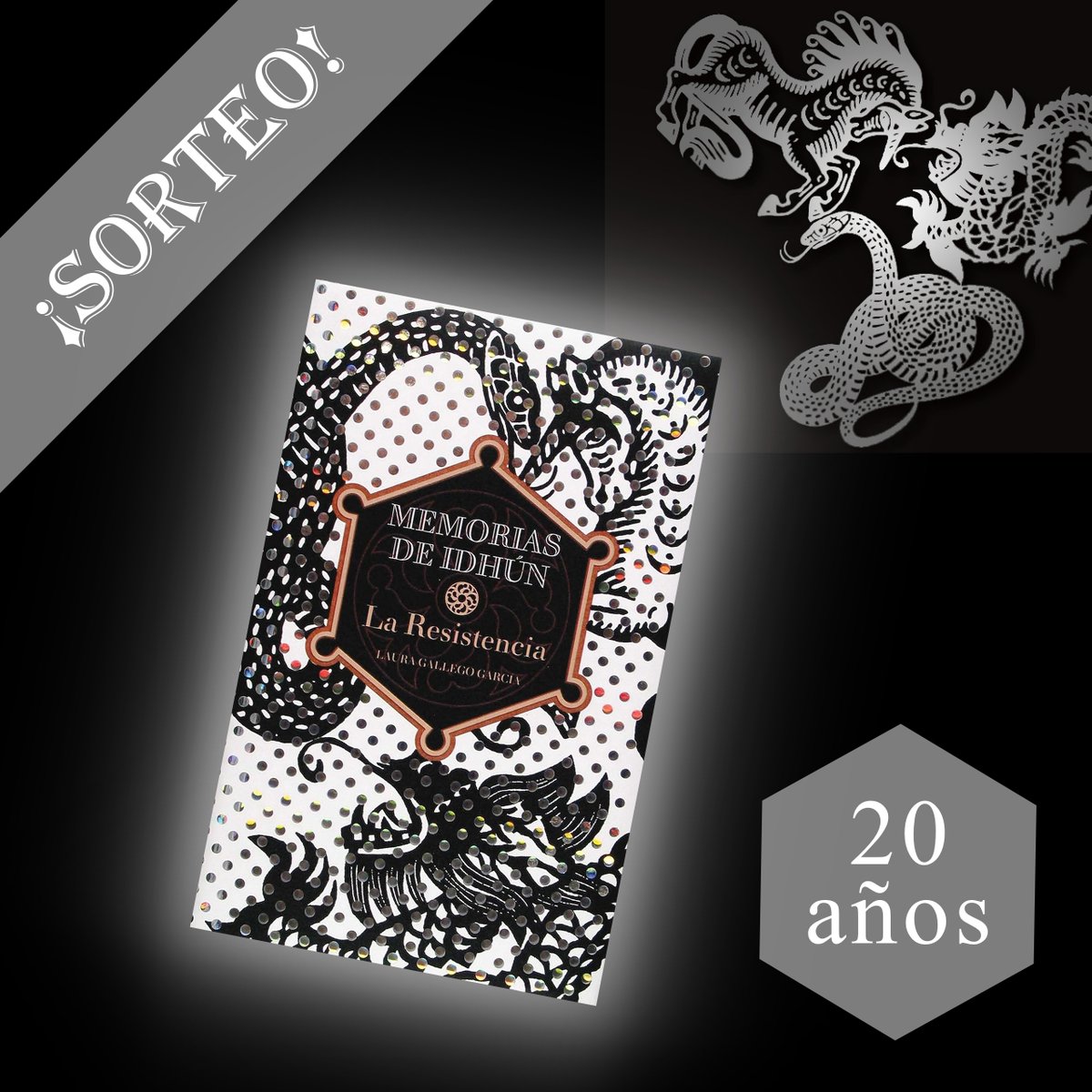 Con motivo del 20º aniversario de la publicación de MEMORIAS DE IDHÚN. LA RESISTENCIA, ¡sorteamos un ejemplar dedicado en cada una de nuestras redes sociales!
Para participar, RT, cuéntanos qué lugar visitarías en Idhún y menciona a una persona que te gustaría que te acompañase.